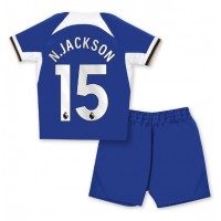 Dres Chelsea Nicolas Jackson #15 Domáci pre deti 2023-24 Krátky Rukáv (+ trenírky)